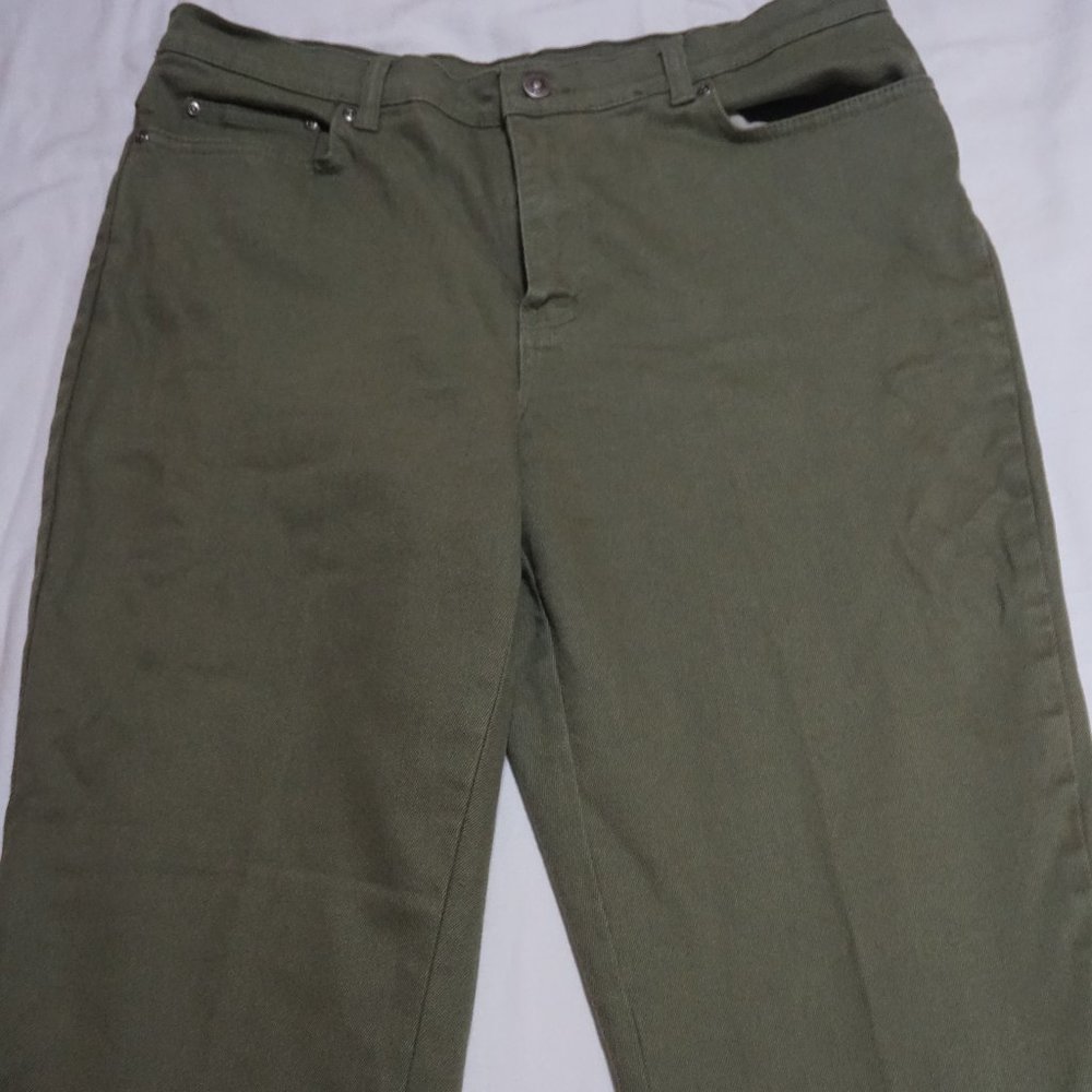 Size 14 | Style & Co | Olive Green Jeans-0001